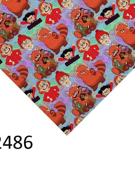 Cartoon-Inspired Faux Leather Crafting Sheet for Creative DIY Projects