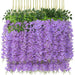 36 Packs Wisteria Artificial Flowers Wholesale For Home Wedding Decoration Hanging Artificial Flowers Wisteria Garland Ivy Vine