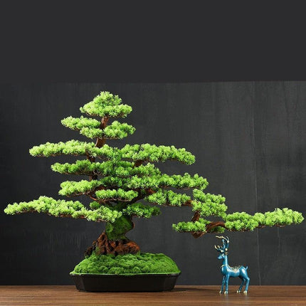 Tranquil Retreat Faux Pine Bonsai - Elegant Zen Decor Element