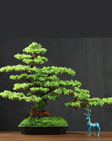 Tranquil Retreat Faux Pine Bonsai - Elegant Zen Decor Element