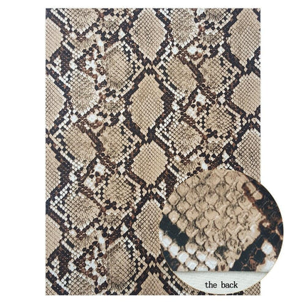 Exotic Python Pattern Vegan Leather Roll for Creative Handmade Accessories