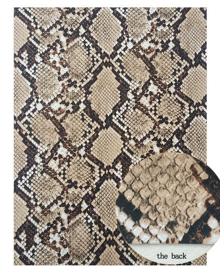 Exotic Python Pattern Vegan Leather Roll for Creative Handmade Accessories