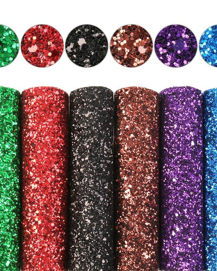 Sparkling Faux Leather DIY Craft Kit: Shimmering Fabric Collection for Creative Projects