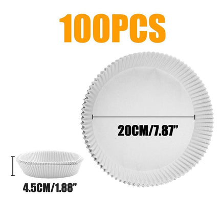 Round Non-Stick Parchment Paper Liners for Effortless Air Fryer Cooking