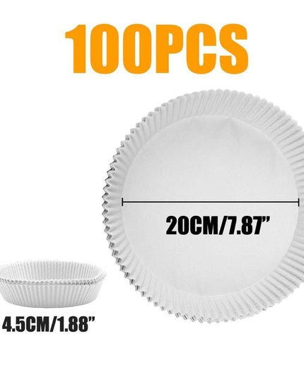 Round Non-Stick Parchment Paper Liners for Effortless Air Fryer Cooking