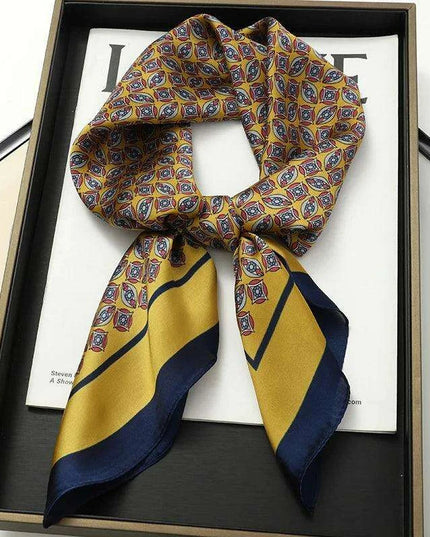 Elegant Leopard Print Silk Scarf - Premium Women's Fashion Accessory