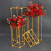 Luxurious Gold Geometric Metal Table Centerpiece Set for Elegant Events