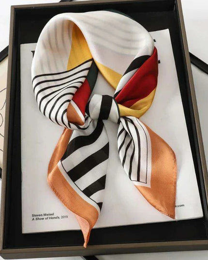 Elegant Leopard Print Silk Scarf - Premium Women's Fashion Accessory