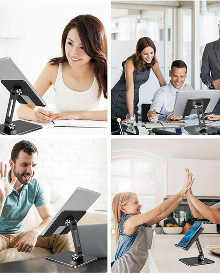 Adjustable Ergonomic Metal Stand for Phones and Tablets - Optimize Your Device Interaction