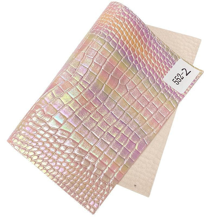 Vibrant Metallic Crocodile Textured Faux Leather Crafting Kit