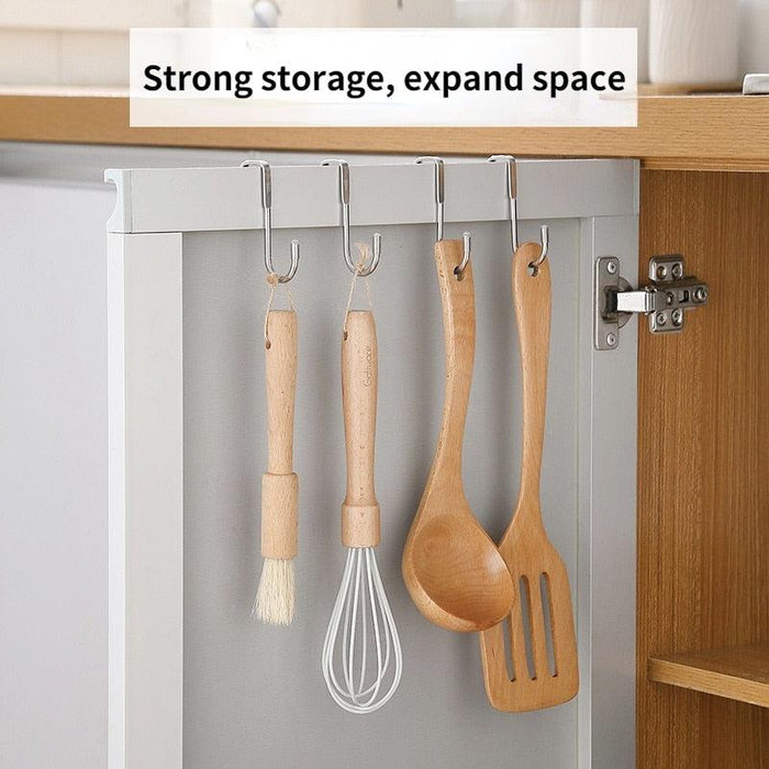 Space-Saving Stainless Steel S-Hook Organizer for Cabinets and Doors