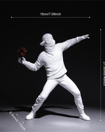 Urban Expressionist Banksy-Style Large Resin Sculpture - Modern Home Accent & Thoughtful Gift Idea