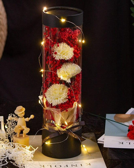 Eternal Blossom: Luxurious Carnation & Gypsophila Dried Flower Gift Set