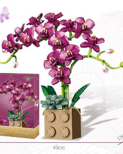 DIY Elegant Blue Phalaenopsis Floral Craft Kit: Create Your Own Stunning Home Accent