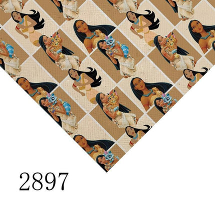 Vibrant Cartoon Character Synthetic Leather Crafting Sheet - A4 Size