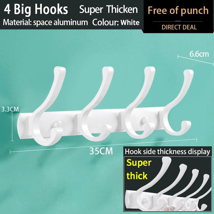 Space-Saving Aluminum Hook Organizer: Efficient and Stylish Storage for Any Room