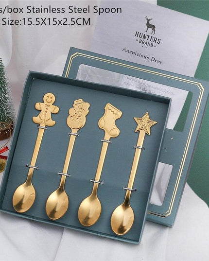 Joyful Holiday Spoon Set for Festive Dining