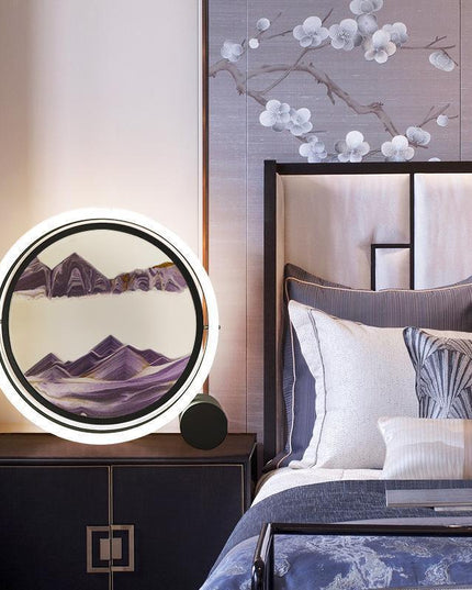 Ocean Wave Tranquility Sand Art Glass Display