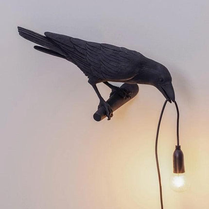 Charming Crow Resin Lamp: Brighten Your Home with Playful Elegance