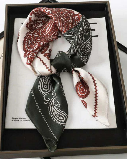 Elegant Leopard Print Silk Scarf - Premium Women's Fashion Accessory