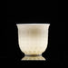 Elegant PSuet Jade White Porcelain Teacup with Stunning 3D Embossing