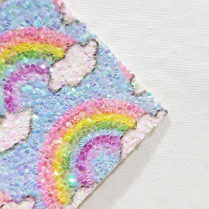 Vibrant Rainbow Faux Leather Sheets: Colorful Crafting Material for Creative Projects