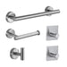 Stylish Stainless Steel Bathroom Storage Set with Hooks and Bar