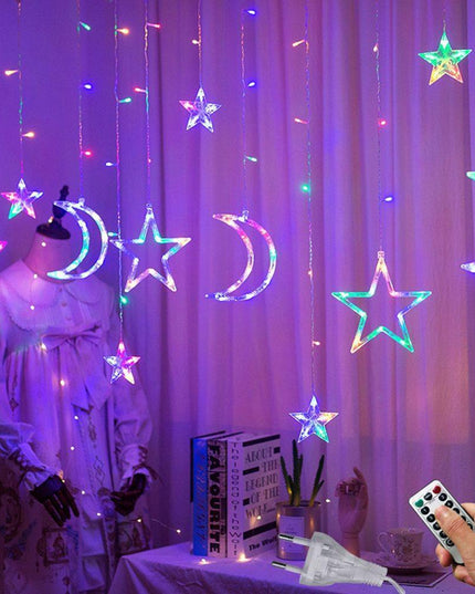 Celestial Dream LED Moon and Star String Lights for Whimsical Decor