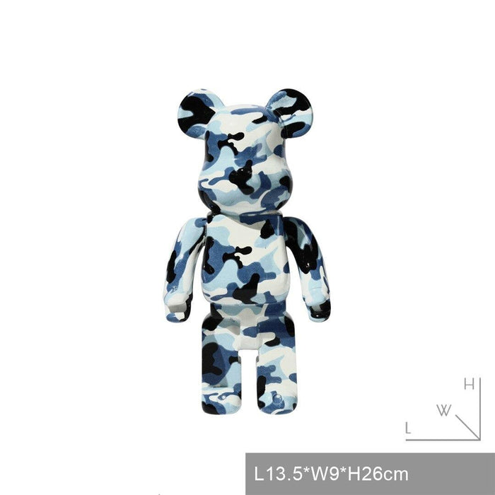 Luxurious 26cm Bearbrick 400 Collectible Statue - Quirky Y2k Art Sculpture for Stylish Home Decor