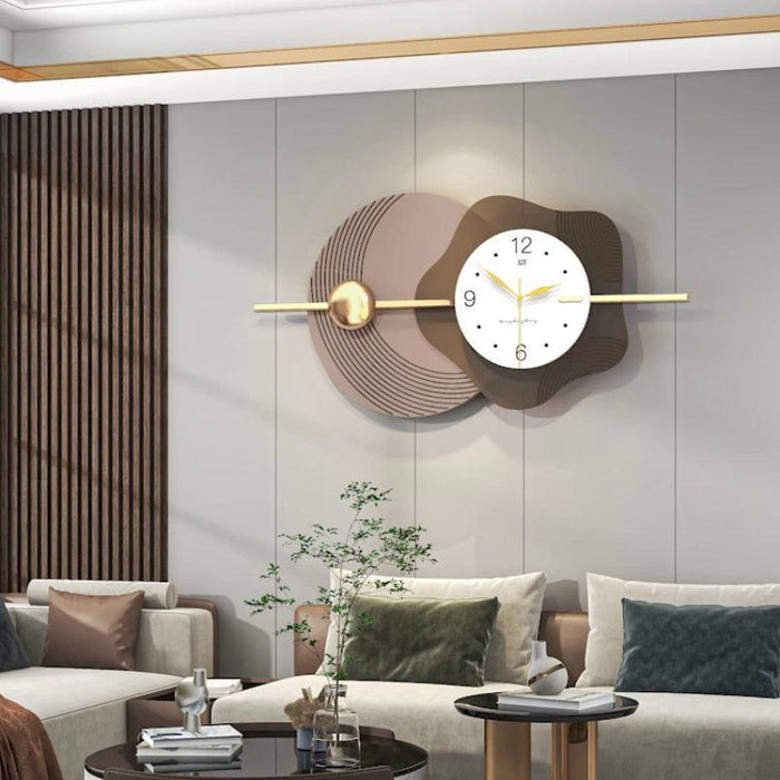 Luxurious Botanica Mute Wall Clock for Elegant Living Room Decor