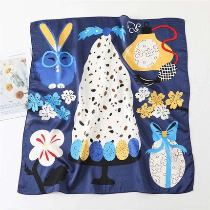 Elegant 70x70CM Printed Polyester Scarf for Timeless Style