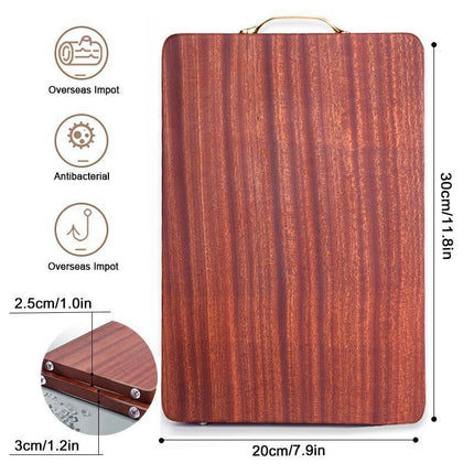 Elegant Ebony Wood Cutting Board Set with Chic Gold Handle - Essential Kitchen Accessory