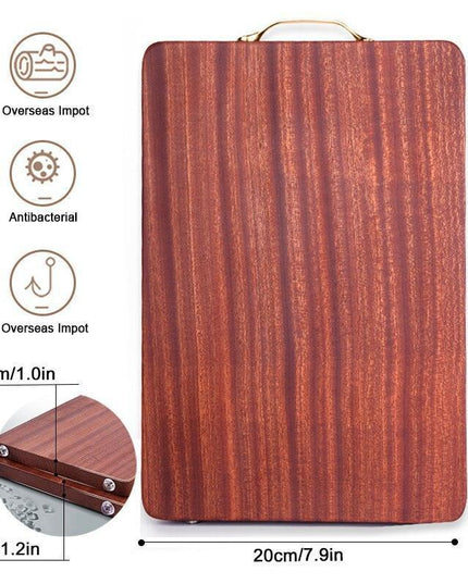 Elegant Ebony Wood Cutting Board Set with Chic Gold Handle - Essential Kitchen Accessory