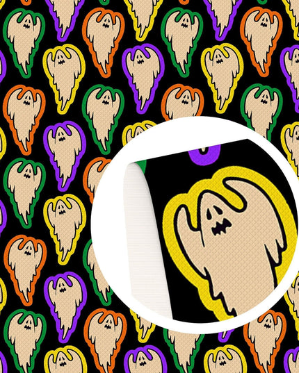 Enchanting Ghost Pumpkin Faux Leather Craft Sheets - Ignite Your Halloween Creativity 🎃