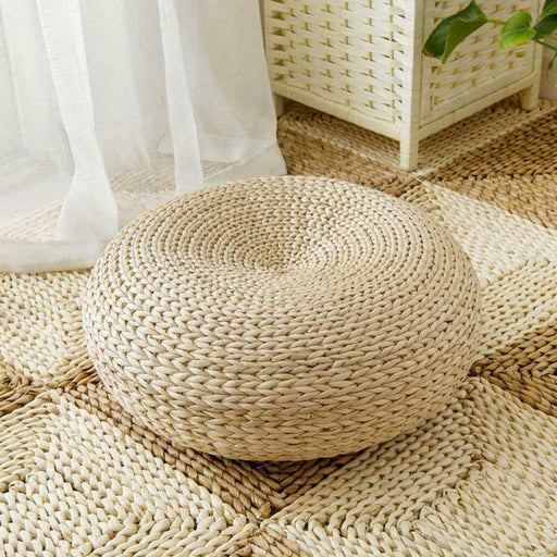 Tatami Meditation Cushion with Natural Cattail Fill and Eco-Friendly Design