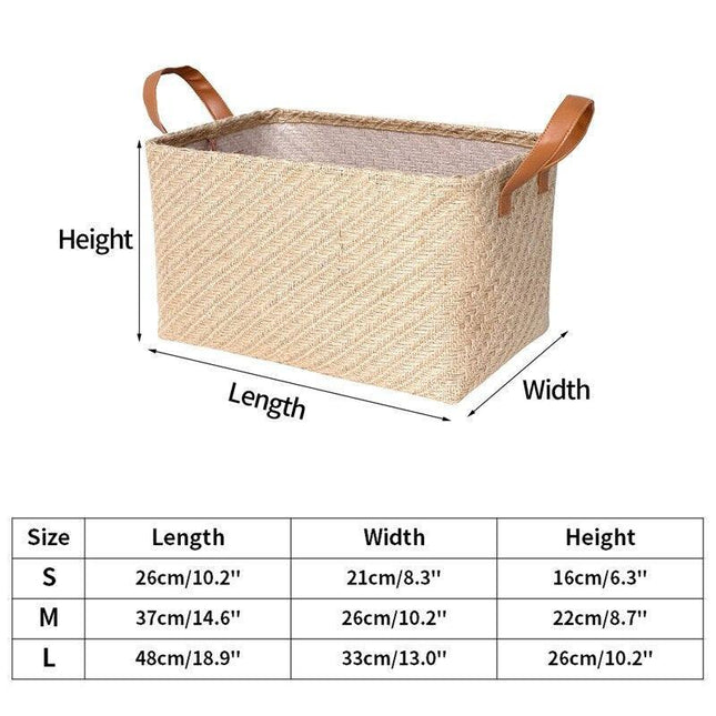 Chic Handmade Jute Organizer Basket - Essential Storage Solution