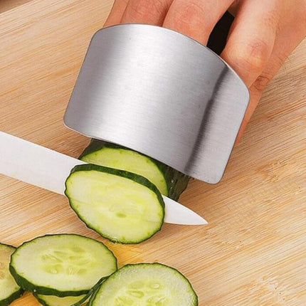 Stainless Steel Finger Guard Vegetable Cutter for Safe Kitchen Prep