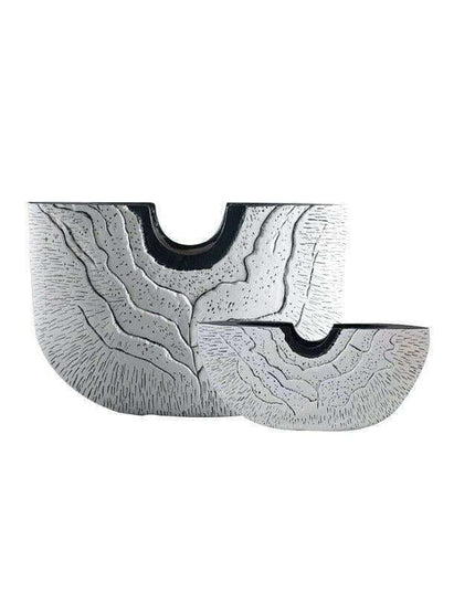 Elegant U-Shaped Floral Resin Vase with Contemporary Ceramic Aesthetic