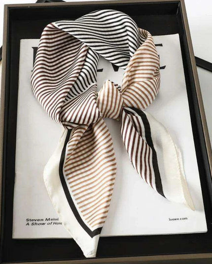 Elegant Leopard Print Silk Scarf - Premium Women's Fashion Accessory