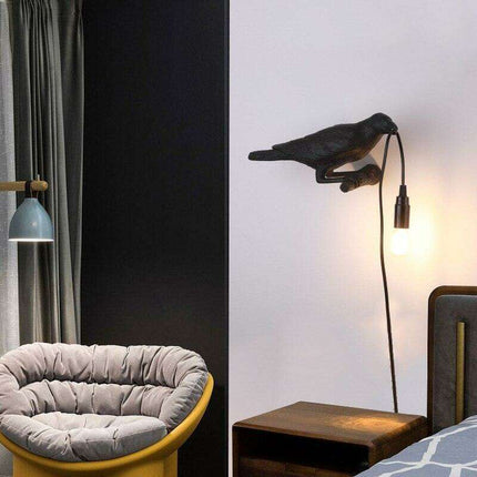 Charming Crow Resin Lamp: Brighten Your Home with Playful Elegance
