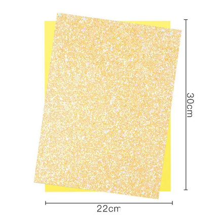 Iridescent Rainbow Glitter Vinyl Crafting Roll - Creative Shimmer Kit