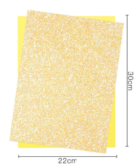 Iridescent Rainbow Glitter Vinyl Crafting Roll - Creative Shimmer Kit