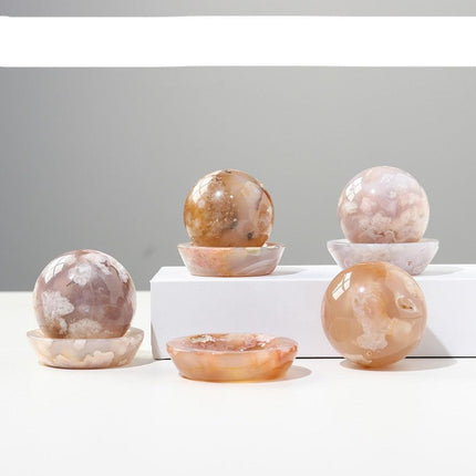 Sakura Quartz Energy Healing Wand Set for Spiritual Balance and Harmony