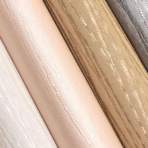 Opulent Pearl Stripe Textured Faux Leather for Luxurious DIY Creations