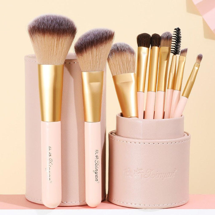 Indulge in Glamour: Ultimate Makeup Brush Kit with Luxe Synthetic Fibers and Chic PU Storage Bag