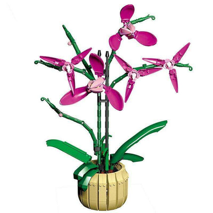 DIY Elegant Blue Phalaenopsis Floral Craft Kit: Create Your Own Stunning Home Accent