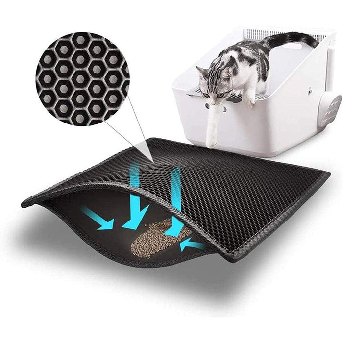 Hygienic Waterproof Cat Mat with Dual Layer Technology for Feline Cleanliness