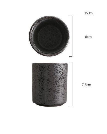 Elegant Artisan Japanese Large Ceramic Tea Cup with Unique Glaze Finish