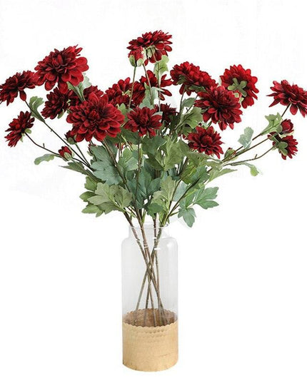 Elegant Pink Dahlia Silk Flower Stem - Ideal for Chic Events and Upscale Home Styling