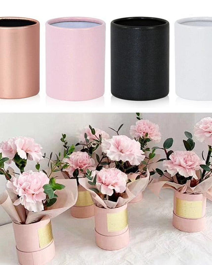 Chic Floral Presentation Set: Mini Round Rose Box Collection for Celebrations